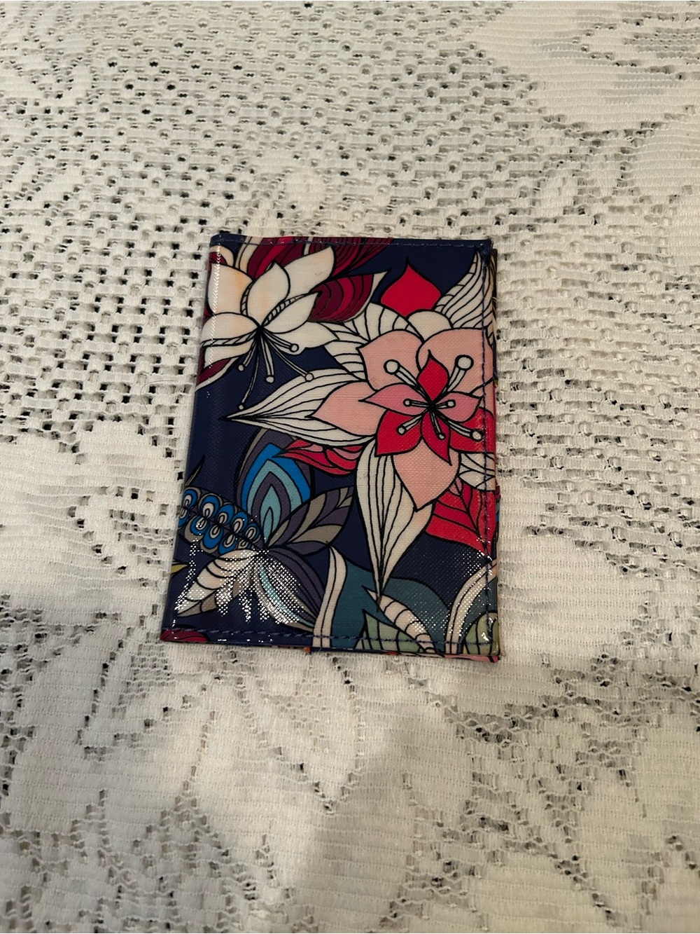Paperchase Floral Passport Holder / Travel Wallet - Vibrant Bloom